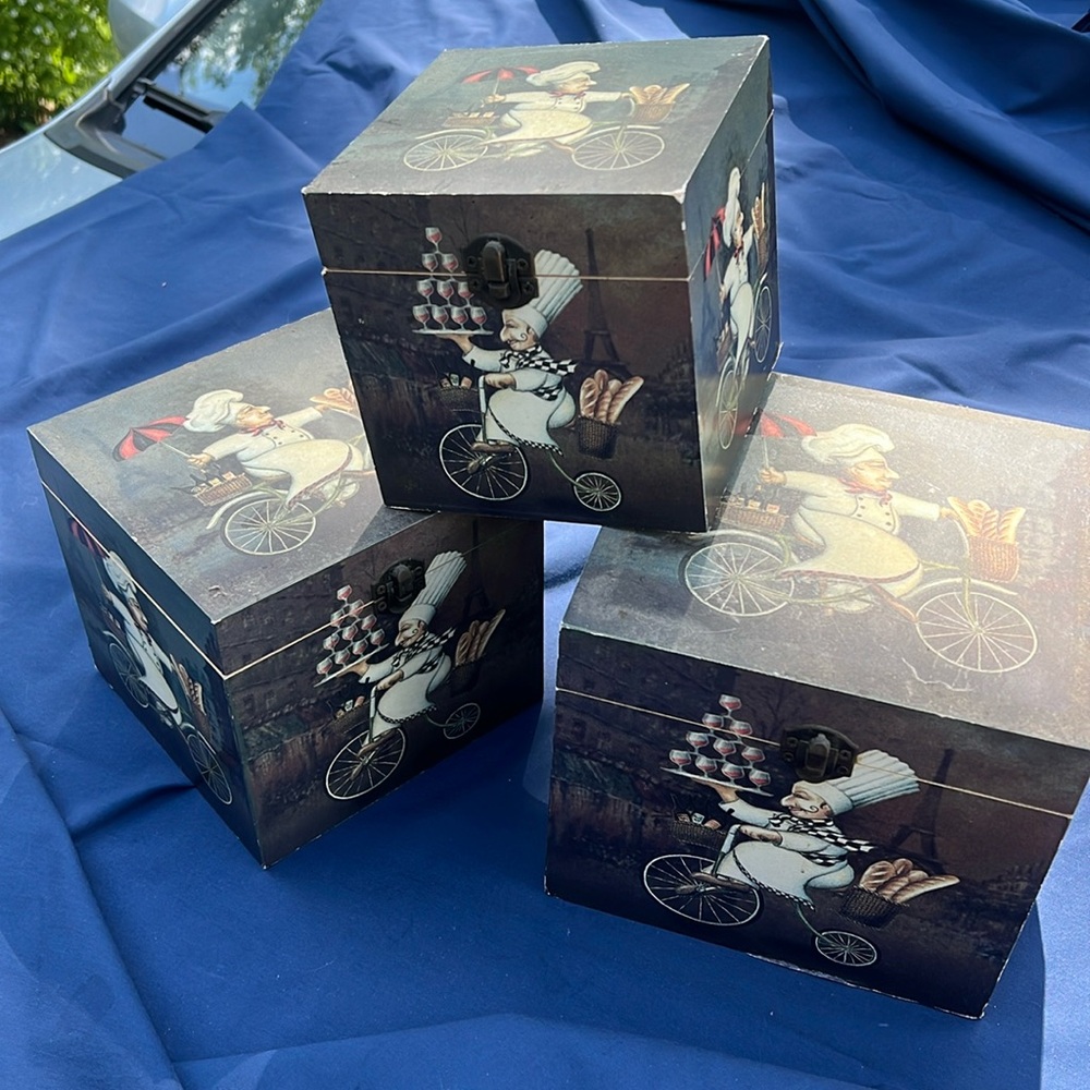 Chef themed 3 boxes